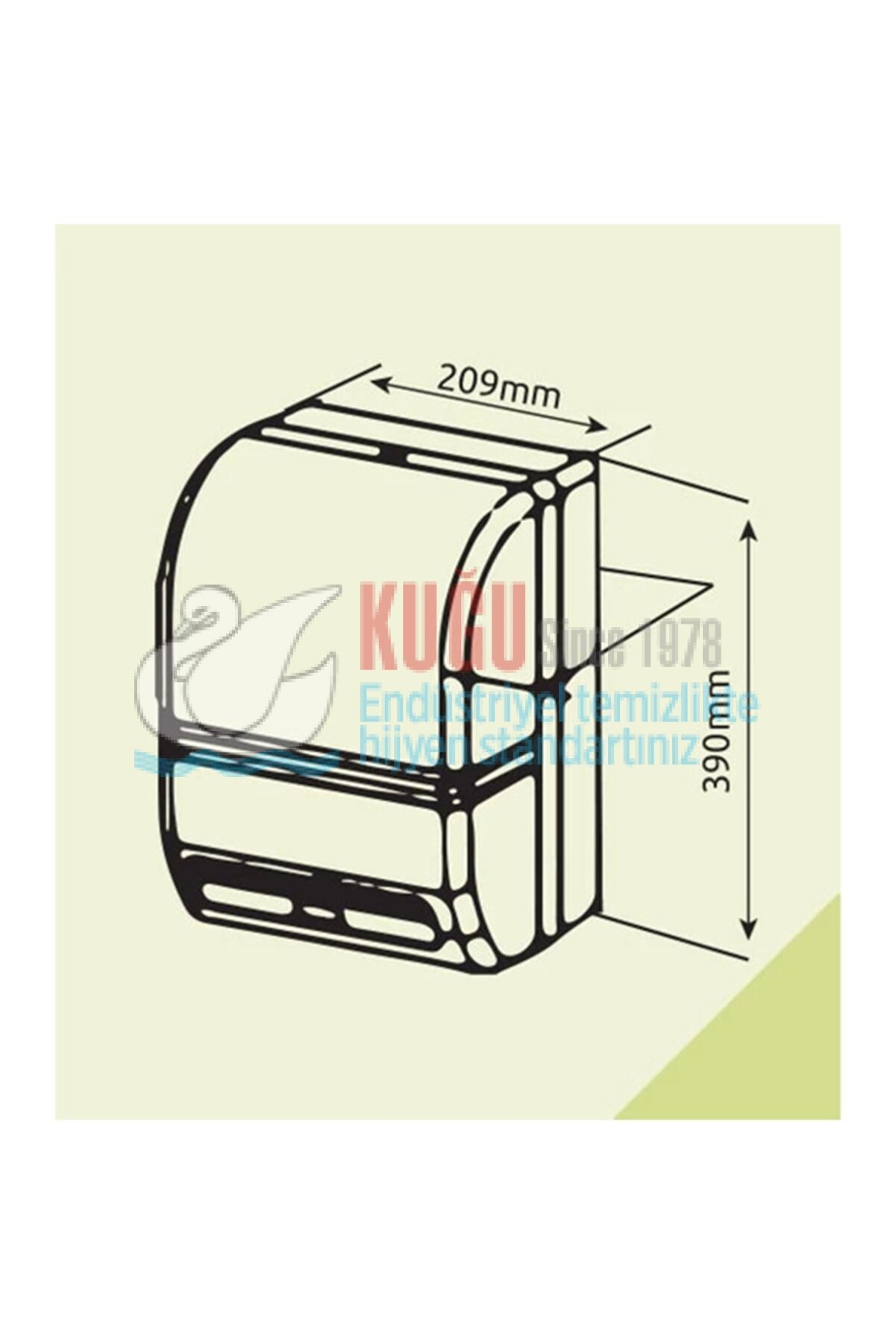 Second image of 8030-S BAL RENGİ BUTONLU MANUEL HAREKETLİ MAKİNE KAĞIT HAVLU DİSPENSERİ