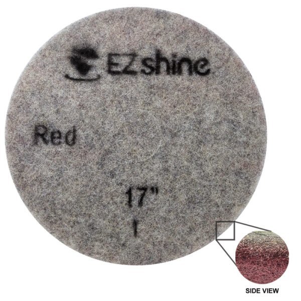 Second image of SHN-043-01 EZshine 17” 43 Cm Kırmızı Renk 1 Numara Elmaslı Bakım Zemin Temizleme ve Parlatma Pedi