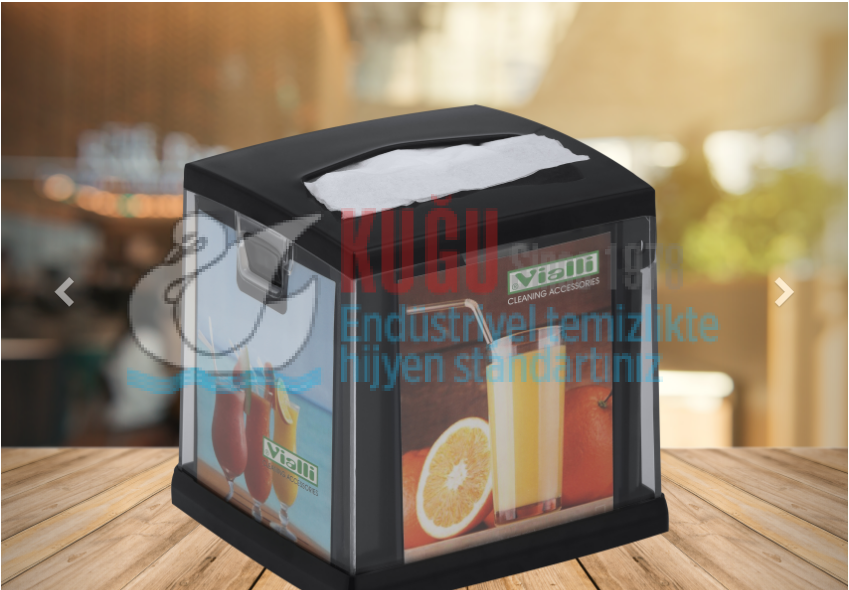 Peçete Dispenseri Üstten Çekmeli (Siyah) NG11B