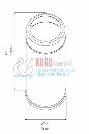 Second image of 2556 8 Litre Paslanmaz Çelik Plastik İç Kovalı Açık Tip Çöp Kovası
