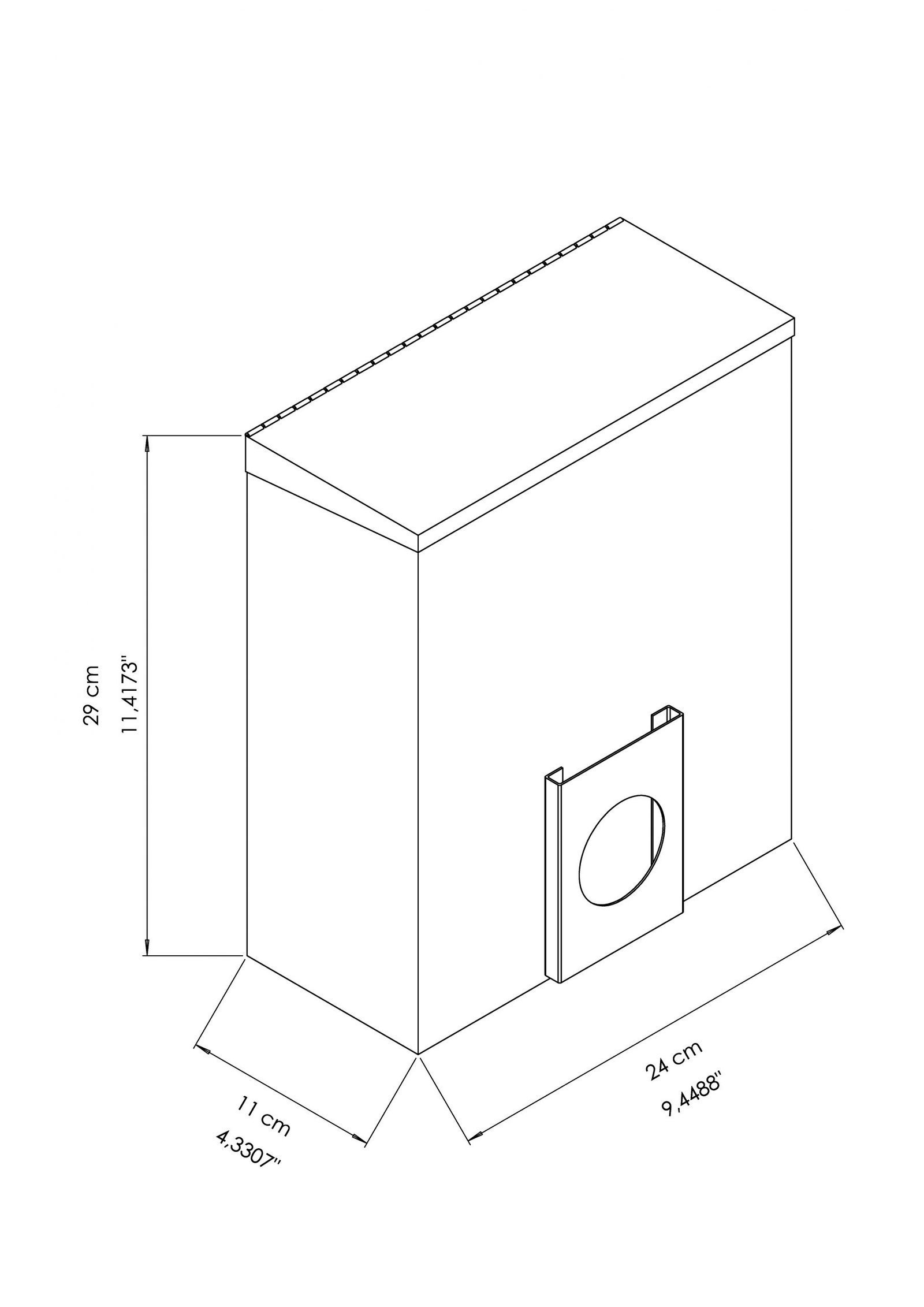 Second image of 2595 7 Litre Paslanmaz Çelik Kapaklı Duvara Monte Hijyenik Kutulu Çöp Kovası