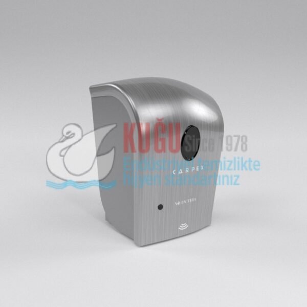 KGC-932192-İD Carpex İnox Krom Kaplama Nature 900 ML Üstten Doldurmalı Hazneli Sensörlü ve Fotoselli Dezenfektan Dispanseri Aparatı