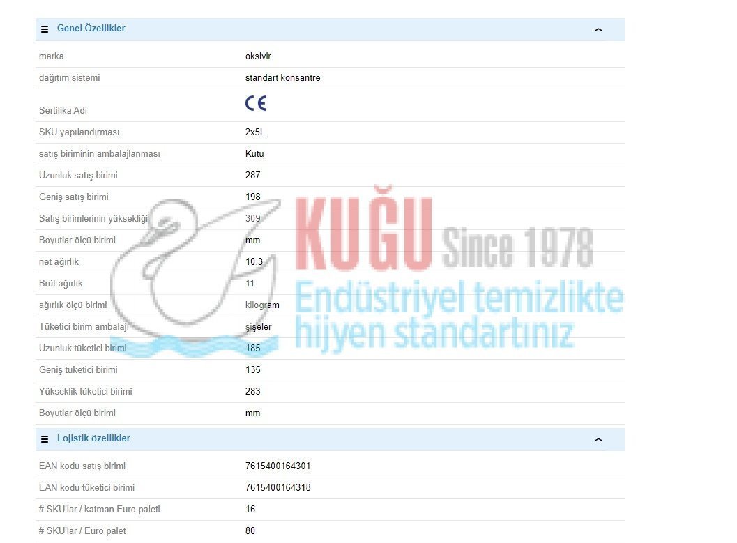 Second image of 70024267 Oxivir CE Plus 2x5L - tıbbi cihazlar için de uygun dezenfektan temizleyici