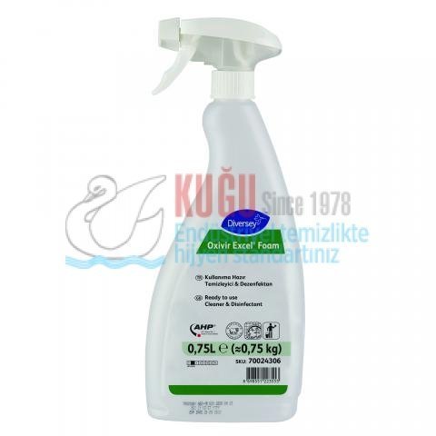 Second image of 70024281 Diversey Oxivir Excel CE Foam 6x0.75L - non-invaziv tıbbi cihazlar ve gözeneksiz yüzeyler için dezenfektan temizleyici