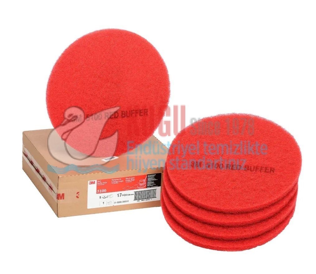 7000000662 3M™ Premium Scotch-Brite™ Kırmızı Renk 43 Cm Yer Pedi (5adet/koli)