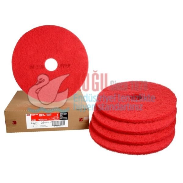 7000000663 3M™ Scotch-Brite™ Premium Kırmızı Yer Pedi, 510 mm, 5adet/koli