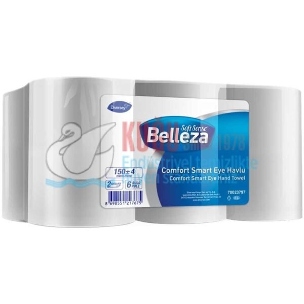 70023797 Diversey Belleza Çift Katlı Comfort Smart Eye 21 Cm Hareketli Havlu Kağıt 6'lı 8,40 KG (1 Koli 6 Rulo-1 Rulo 150 Metre)