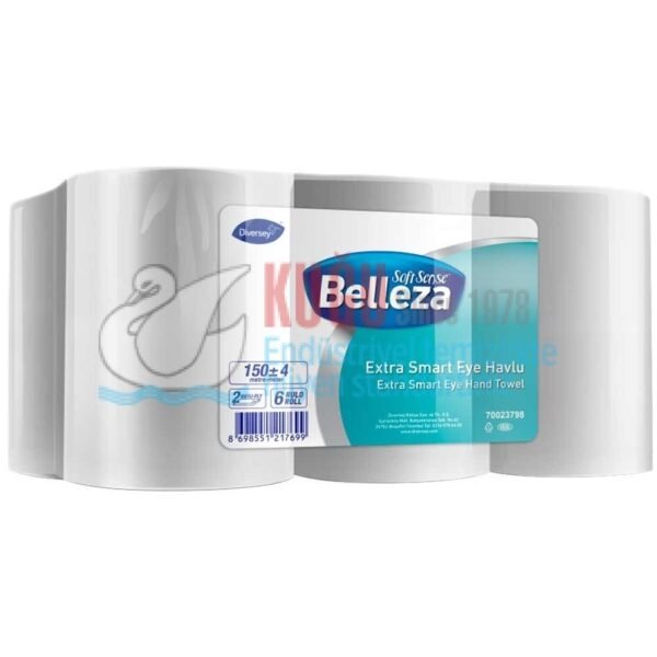 70023798 Diversey Belleza Çift Katlı Extra Smart Eye 21 Cm Sensörlü Havlu Kağıt 6lı 6,87 KG (1 Koli 6 Rulo-1 Rulo 150 Metre)