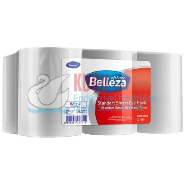 70023799 Diversey Belleza Çift Katlı Standart Smart Eye 21 Cm Hareketli Havlu Kağıt 6'lı 3,81 Kg (1 Koli 6 Rulo-1 Rulo 68 Metre)