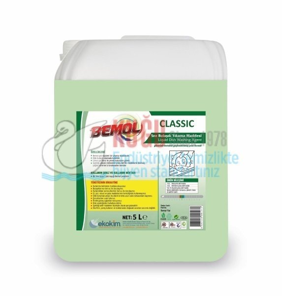 4030140 Bemol Classic Elde Bulaşık Deterjanı Yeşil 5 Kg
