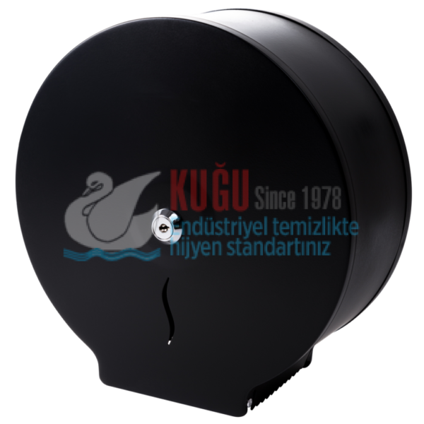 Second image of 2650 Siyah Renk Çelik Mini Jumbo WC Tuvalet Kağıdı Dispanseri Aparatı