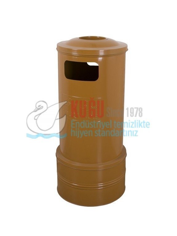 KGS-44010 Alttan Boşaltmalı Boyalı Küllük Hazneli Dış Mekan Çöp Kovası