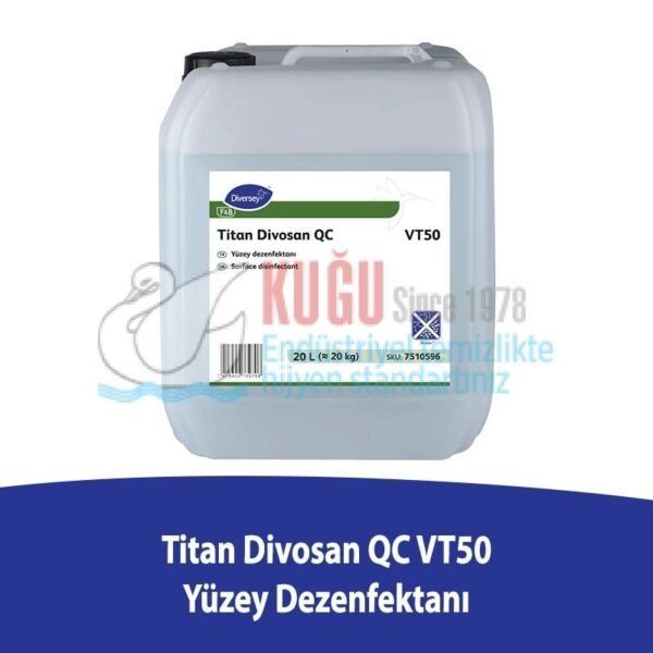 7510596 Diversey Divosan QC VT50 Açık Alan Yüzey Dezenfektanı 20 Litre