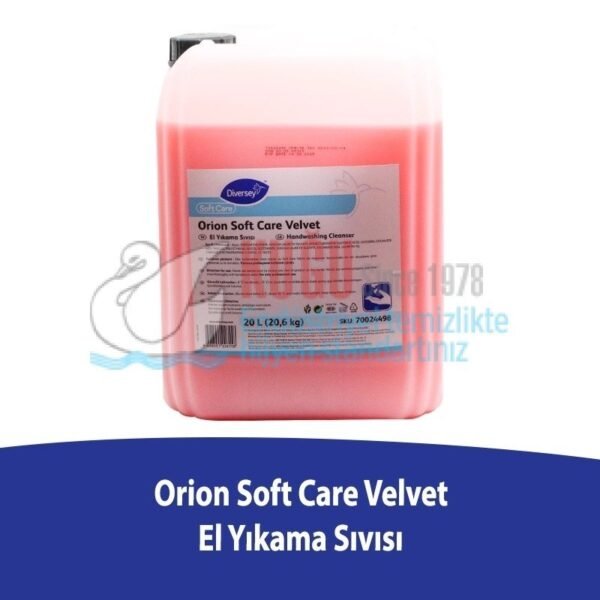 70024498 ORION SOFTCARE VELVET Pembe Sedefli Parfümlü El Yıkama Sıvısı 20 L (20,6KG)