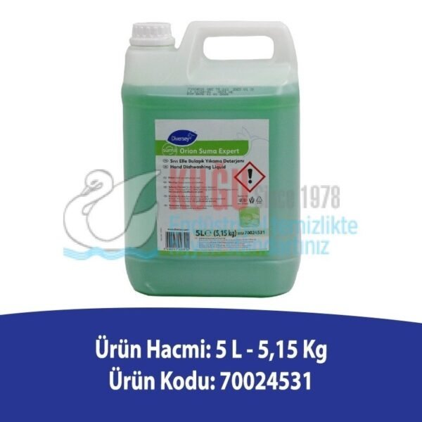 Second image of 70024531 Diversey Orion Suma Expert 5 lt Elle Bulaşık Yıkama Deterjanı