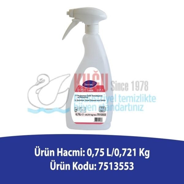 Second image of 7513553 Diversey Suma Inox D7.1 Paslanmaz Çelik Temizleyici ve Parlatıcı 0.75 L