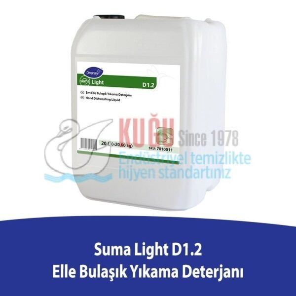 7010011 Diversey Suma Light D1.2 Elde Bulaşık Yıkama Deterjanı 20LT