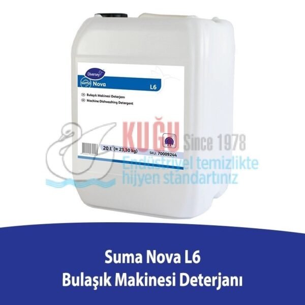 70009244 Diversey Suma Nova L6 Sert Sular İçin Bulaşık Makinesi Sıvı Deterjanı 20L