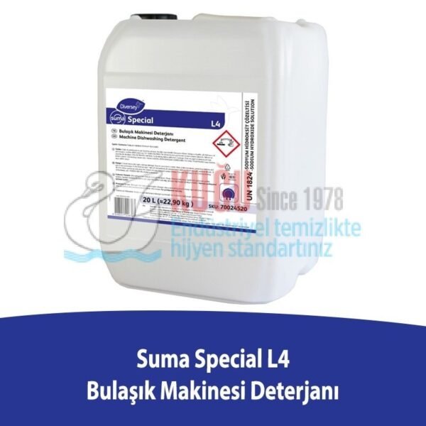 70024520 DİVERSEY SUMA SPECIAL L4 20 LT BULAŞIK MAKİNASI DETERJANI