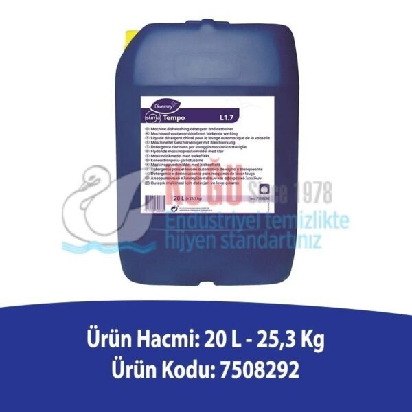 Second image of 7508292 Diversey Suma Tempo L1.7 20 Litre Sanayi Tipi Bulaşık Deterjanı