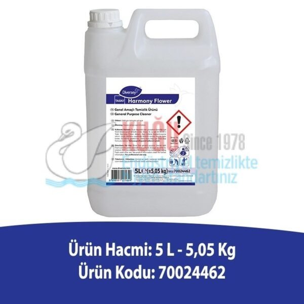Second image of 70024462 Diversey Taski Harmony Flower Parfümlü Genel Temizlik Maddesi 5 LT