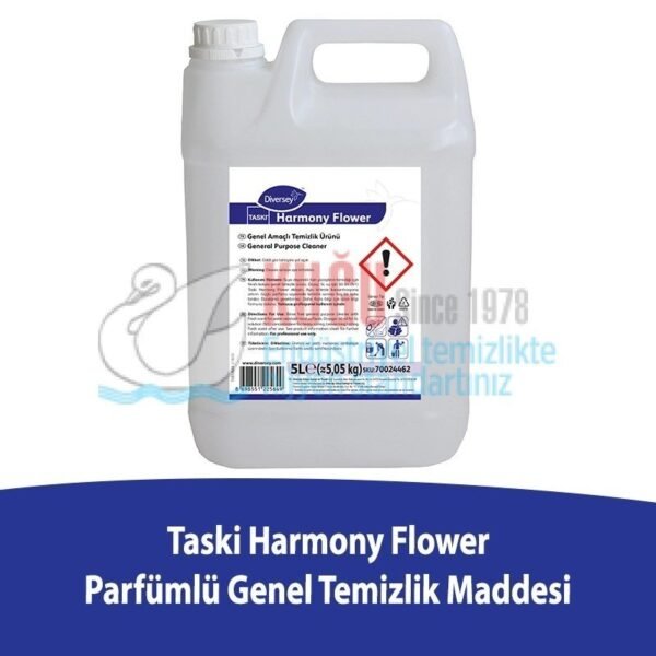 70024462 Diversey Taski Harmony Flower Parfümlü Genel Temizlik Maddesi 5 LT