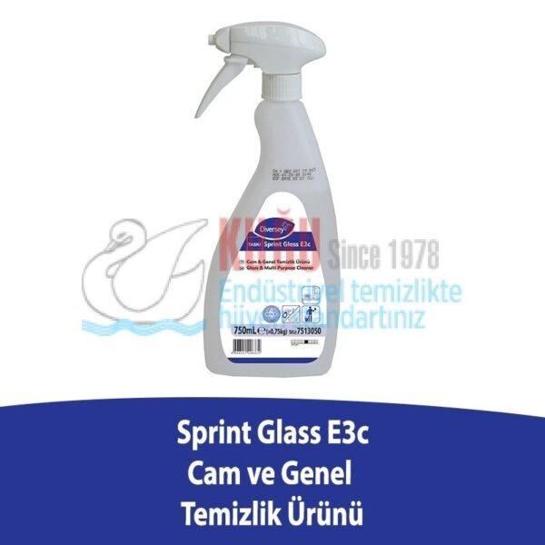 7513050 Diversey Taski Sprint Glass Cam ve Parlak Yüzey Temizlik Ürünü 750 ml