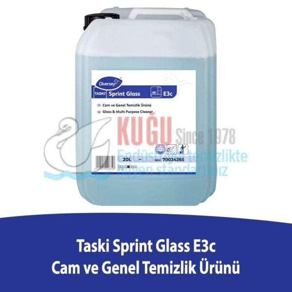 70024265 TASKI SPRİNT GLASS E3C 20L/20KG Cam ve parlak yüzey temizlik ürünü