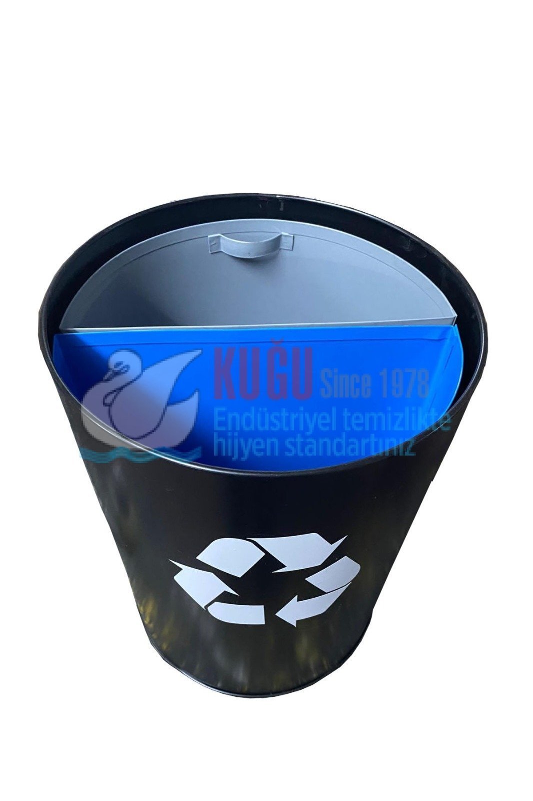 KGS-2562626 Çift Bölmeli Geri Dönüşüm Atık Çöp Kutusu