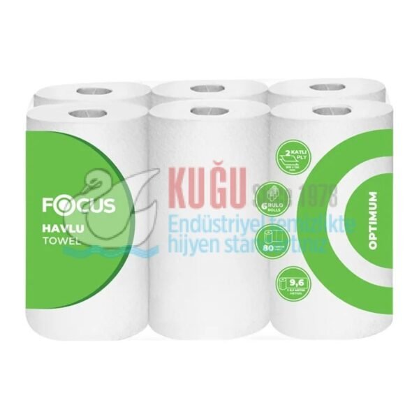 Second image of 50002570 Focus Optimum Çift Katlı Kağıt Havlu (1 Paket 6 Adet-1 Koli 4 Paket) 1,98 Kg