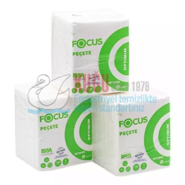 Second image of 50005122 Focus Optimum Tek Katlı Peçete Kağıt 20x24 Cm (1 Paket 100'Lü-Koli İçi 32 Paket)