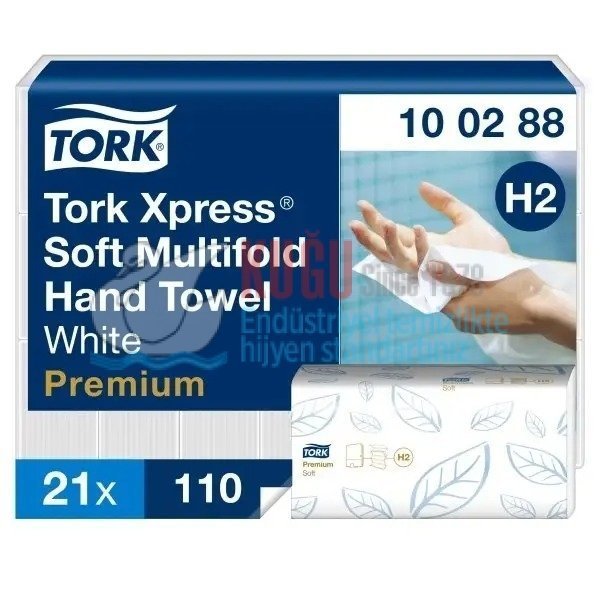 KT-100288 Tork Xpress® Yumuşak Z Katlamalı Havlu Kâğıt (1 Koli 21 Paket-1 Paket 110 Adet)