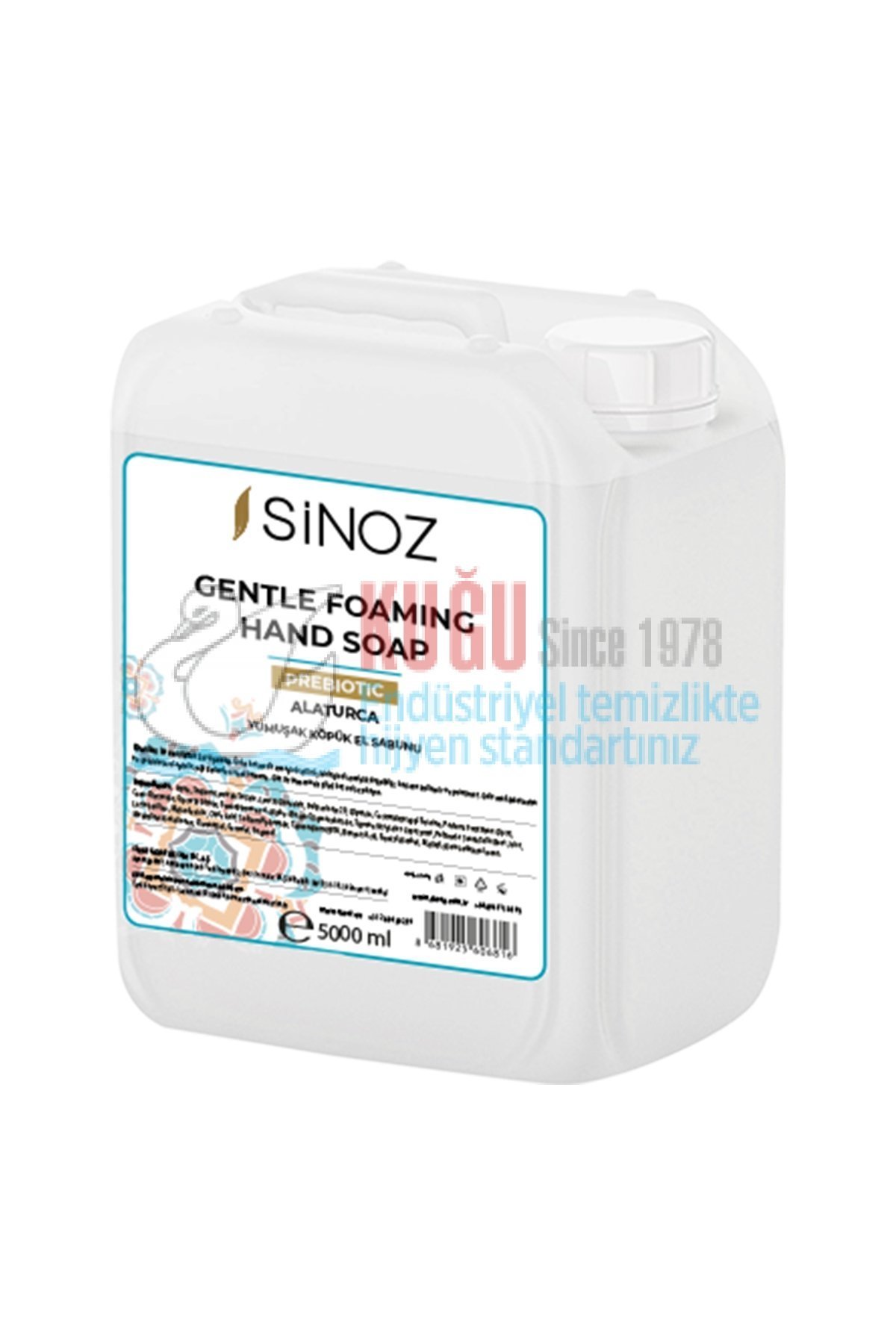 SNZ-ST8202-A Sinoz 5 LT Alaturka Prebiyotik Etkili Doğal Sabun Kokulu Yumuşak Köpük Pompalı El Sabunu