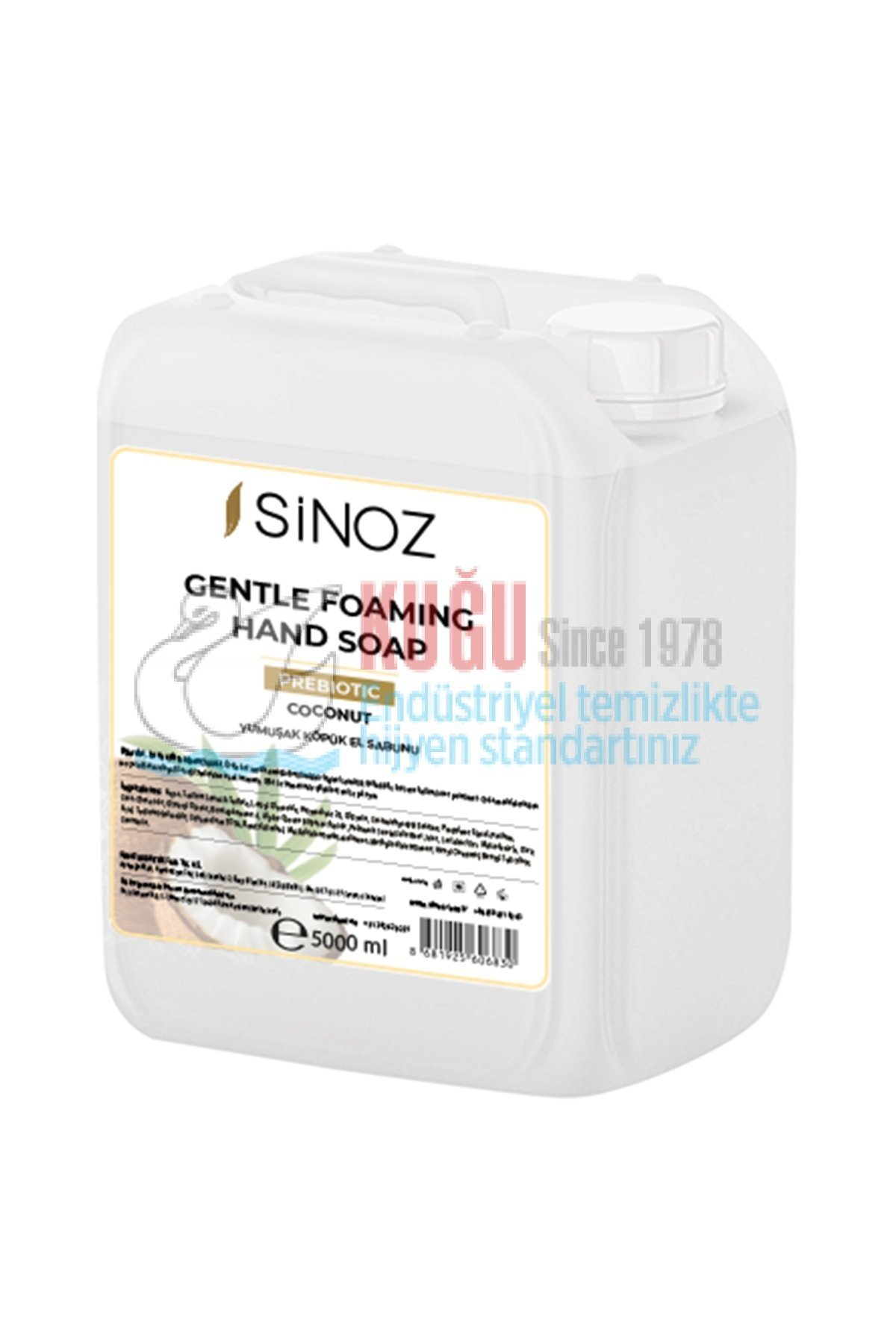 SNZ-ST8202-H Sinoz 5 LT Coconut Prebiyotik Etkili Hindistan Cevizi Kokulu Yumuşak Köpük El Sabunu