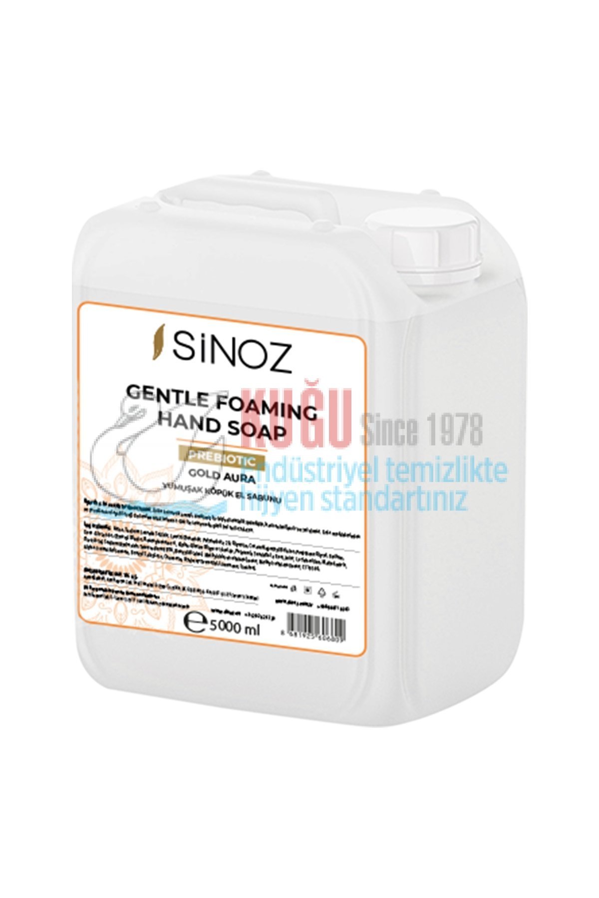 SNZ-ST8202-G Sinoz 5 LT Gold Aura Prebiyotik Etkili Hoş Kokulu Yumuşak Köpük Pompalı El Sabunu