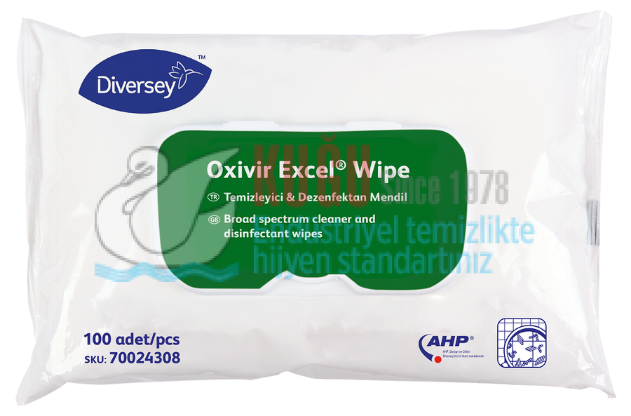 70024308 Oxivir Excel Wipe Dezenfektan Mendil 100'lü 24 Paket