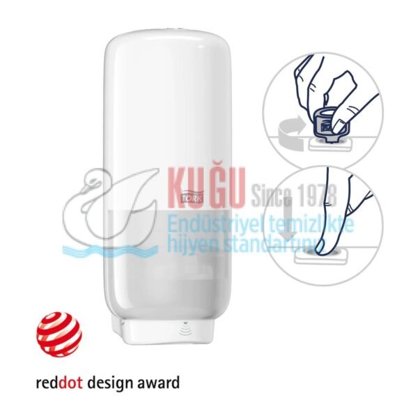 Second image of KT-561600 Tork Beyaz Renk S4 Sistem Sensörlü Pilli 1 Litre İç Hacimli Köpük Sabun Dispanseri - Intuition™
