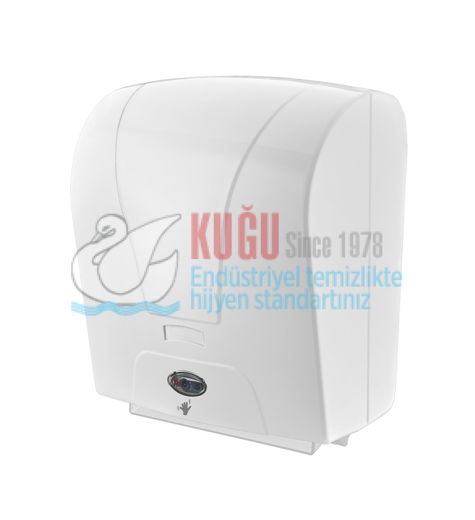 5384 Beyaz Renk Sensörlü Elektrikli ve Pilli Otomatik Hareketli 21 Cm Havlu Dispanseri