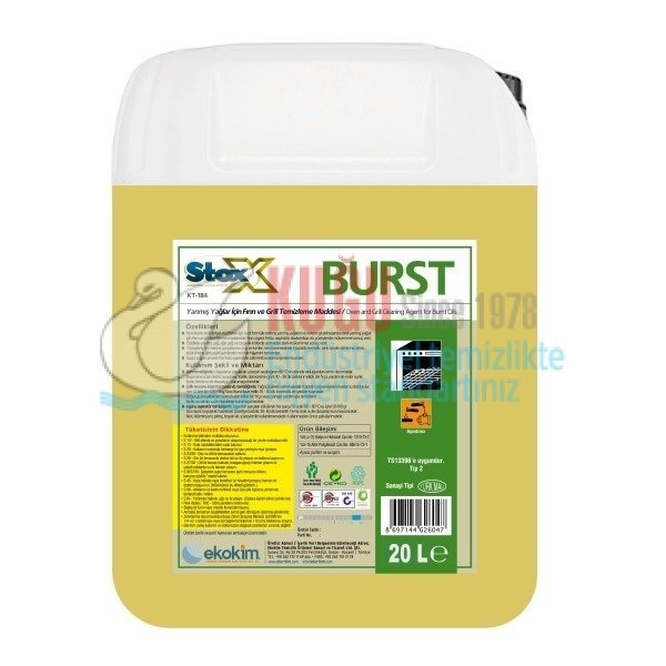 4010194 Stox Burst KT-184 Yanmış Yağlarda Fırın ve Gril Temizleyici 20 Kg