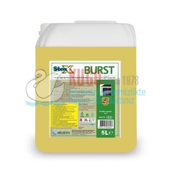 4010012 Stox Burst KT-184 Yanmış Yağlarda Fırın ve Gril Temizleyici 5 Kg