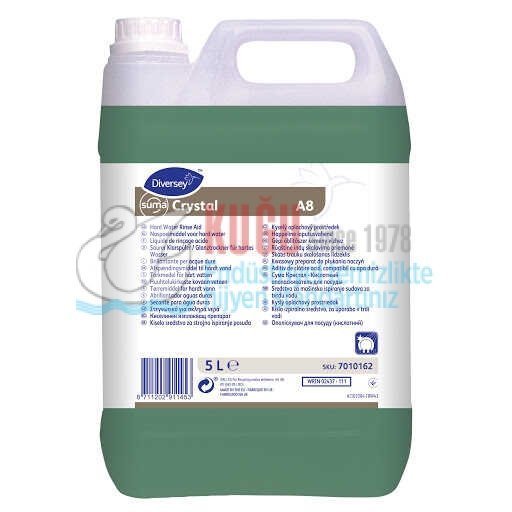 7010162 Diversey Suma Crystal A8 Sanayi Tipi Bulaşık Makinesi Durulama Ürünü 5 KG