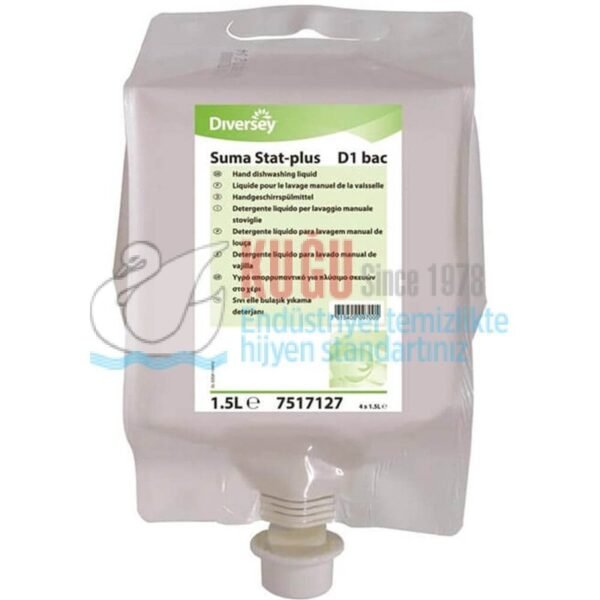 7517127 Diversey Suma Stat Plus D1 Bac Elde Bulaşık Yıkama Deterjanı Konsantre 1,5 L