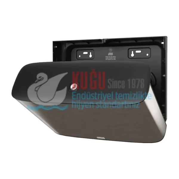 Second image of KT-460006 Tork T2 Sistem Paslanmaz Çelik Metal Mini Jumbo Yedek Bekletmeli Tuvalet Kâğıdı Dispenseri