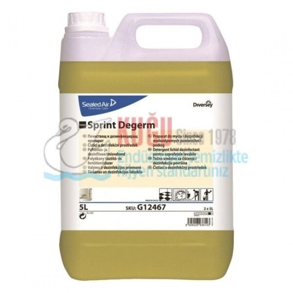 70024268 DİVERSEY TASKİ SPRİNT E2e DEGERM HİJYENİK YER TEMİZLEME ÜRÜNÜ 5 LT