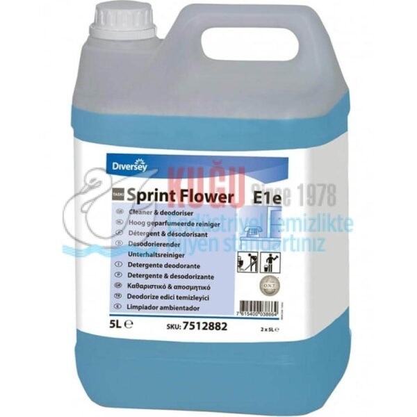 70024259 Diversey Taski Sprint Flower E1e Kalıcı Parfümlü Yüzey Temizleyici 5 L