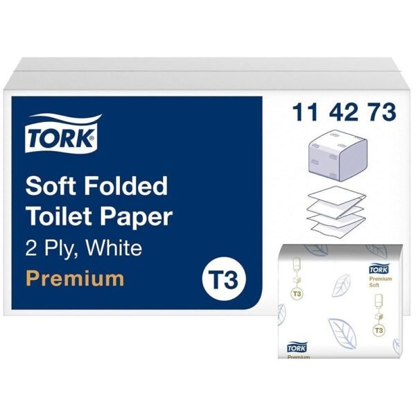 Second image of KT-114273 Tork Yumuşak Katlamalı WC Tuvalet Kağıdı 2 Katlı Premium T3 - (1 Paket 252 Adet-Koli İçi 30 Paket)