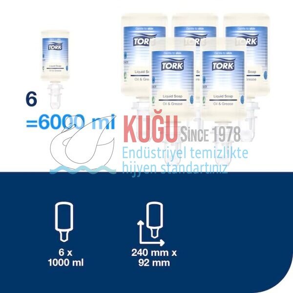 Second image of KT-424401 Tork S4 Sistem 1 Litre Yağ ve Kir Sökücü Sabun Premium (1 adet 1 Litre - Koli İçi 6 Adet)
