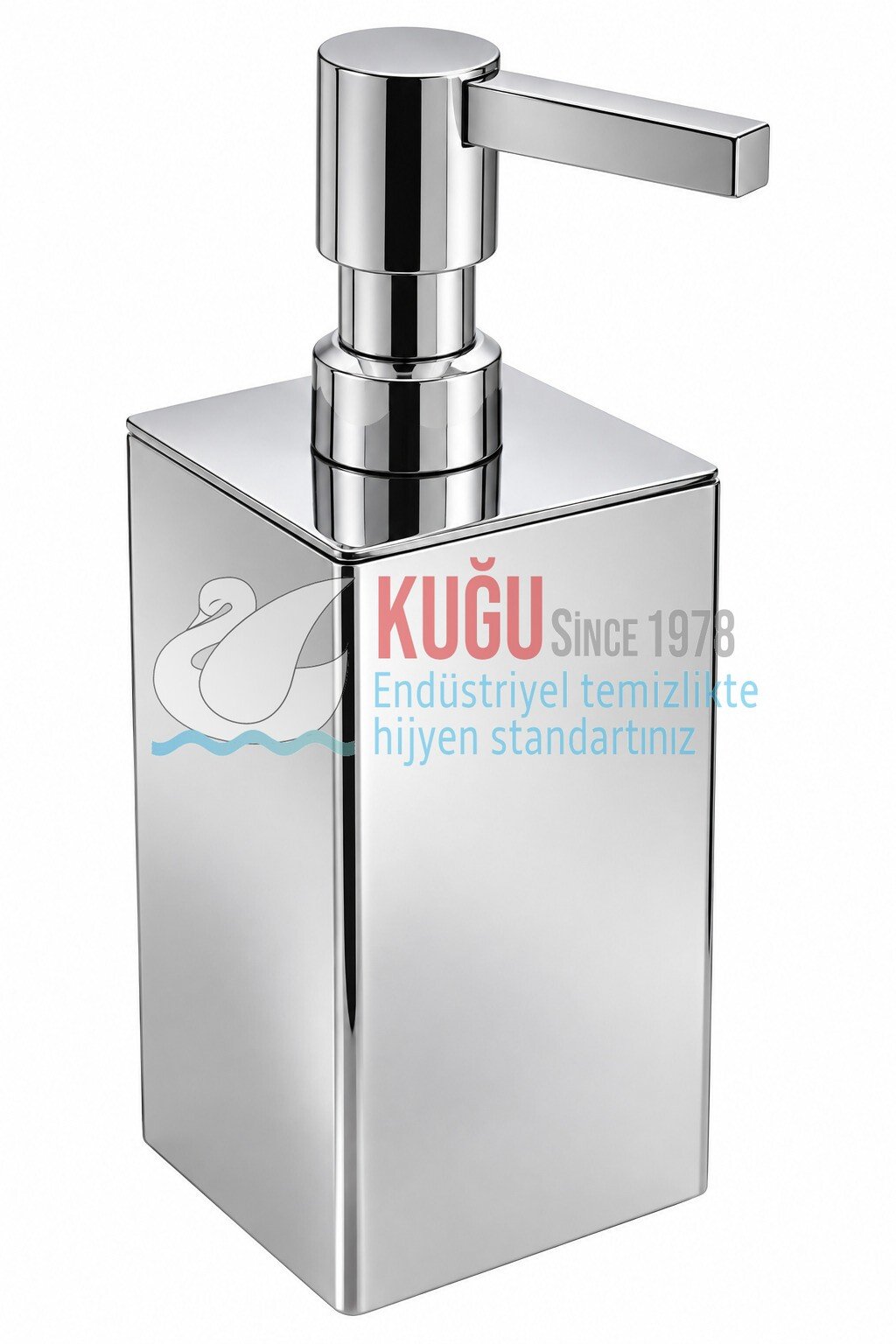 9244 304 Kalite Paslanmaz Çelik Krom 300 ML Lüks Kaydırmaz Alt Tabanlı Tezgah Üstü Lüks Sıvı Sabunluk